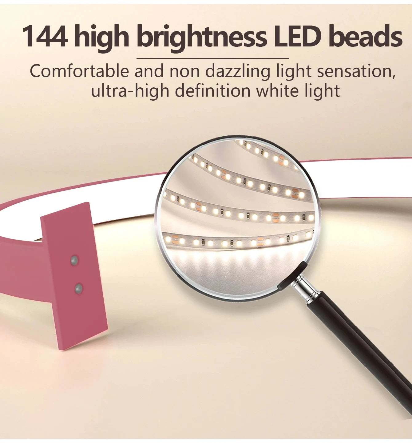 LED Nail Lamp Half Moon Beauty and Brightening Beauty Salon Desktop Lamp Eyelash Beauty Makeup Eye Care Nail Art Special Lights