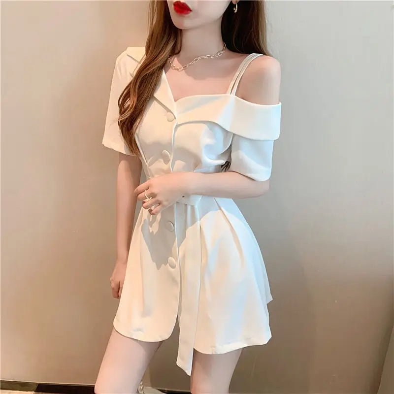 Dresses for Women 2024 Silk Clothes Formal Occasion Blazer Woman Dress Satin Chiffon Mini Short Sensual Sexy One-piece New In X