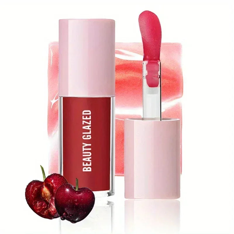 BEAUTY GLAZED Black Transparent Lip Gloss,Nourishing, Anti-aging, Brightening Lips, Lip Care Oil 