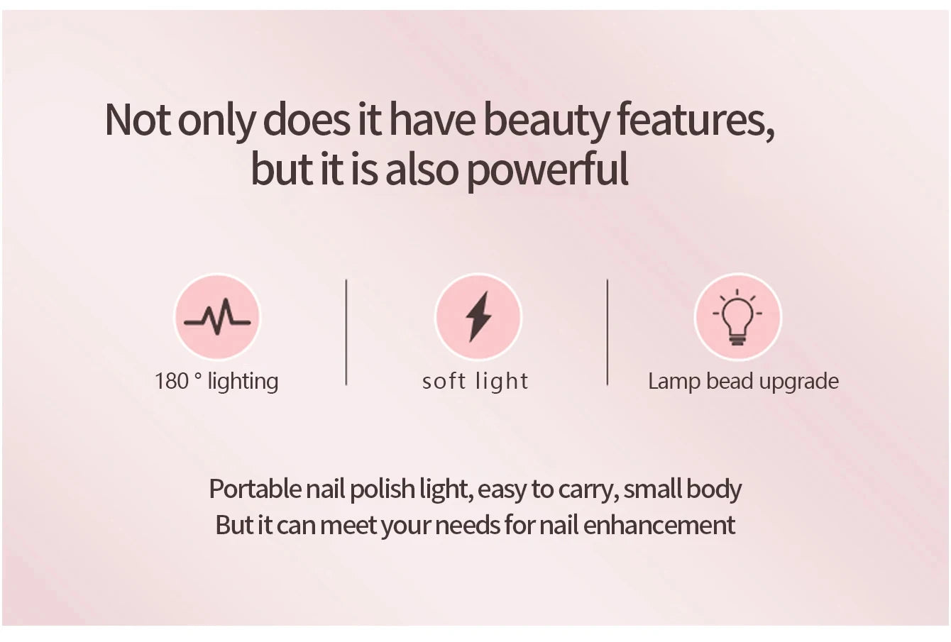 LED Nail Lamp Half Moon Beauty and Brightening Beauty Salon Desktop Lamp Eyelash Beauty Makeup Eye Care Nail Art Special Lights
