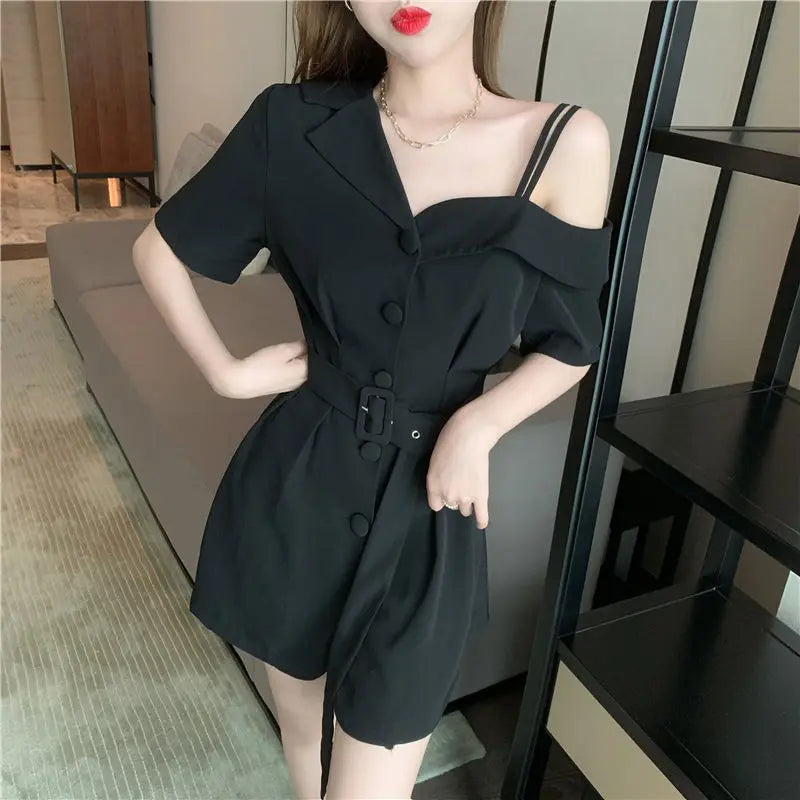 Dresses for Women 2024 Silk Clothes Formal Occasion Blazer Woman Dress Satin Chiffon Mini Short Sensual Sexy One-piece New In X