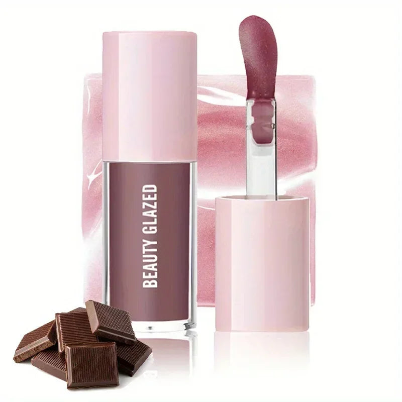 BEAUTY GLAZED Black Transparent Lip Gloss,Nourishing, Anti-aging, Brightening Lips, Lip Care Oil 