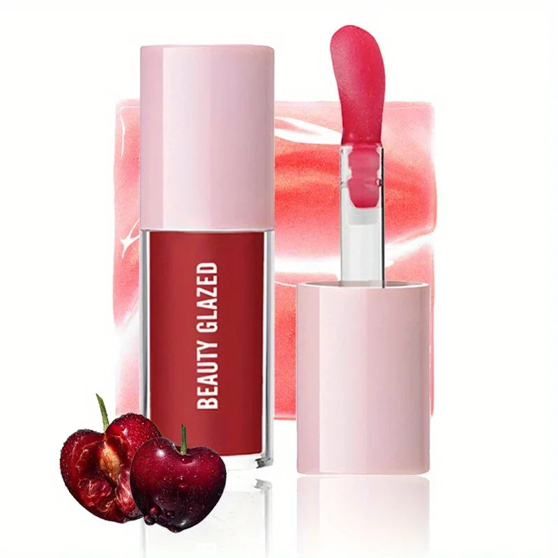 BEAUTY GLAZED Black Transparent Lip Gloss,Nourishing, Anti-aging, Brightening Lips, Lip Care Oil 