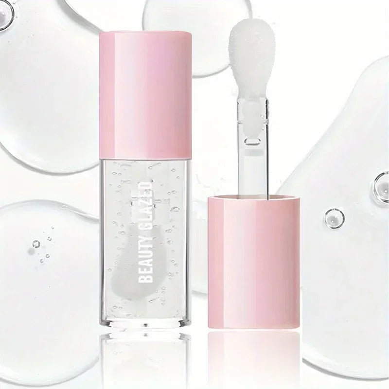 BEAUTY GLAZED Black Transparent Lip Gloss,Nourishing, Anti-aging, Brightening Lips, Lip Care Oil 