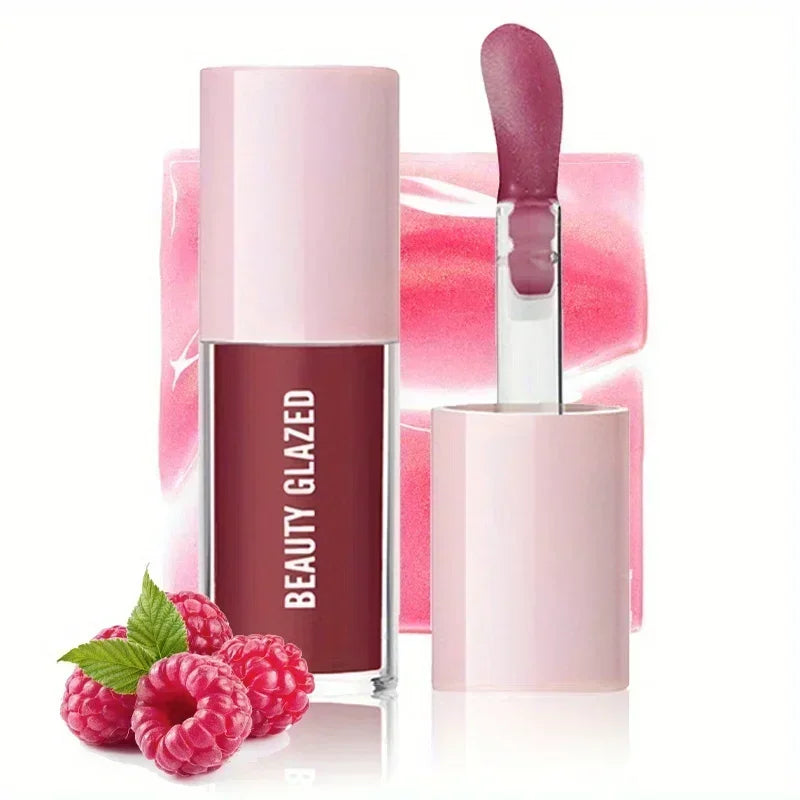 BEAUTY GLAZED Black Transparent Lip Gloss,Nourishing, Anti-aging, Brightening Lips, Lip Care Oil 