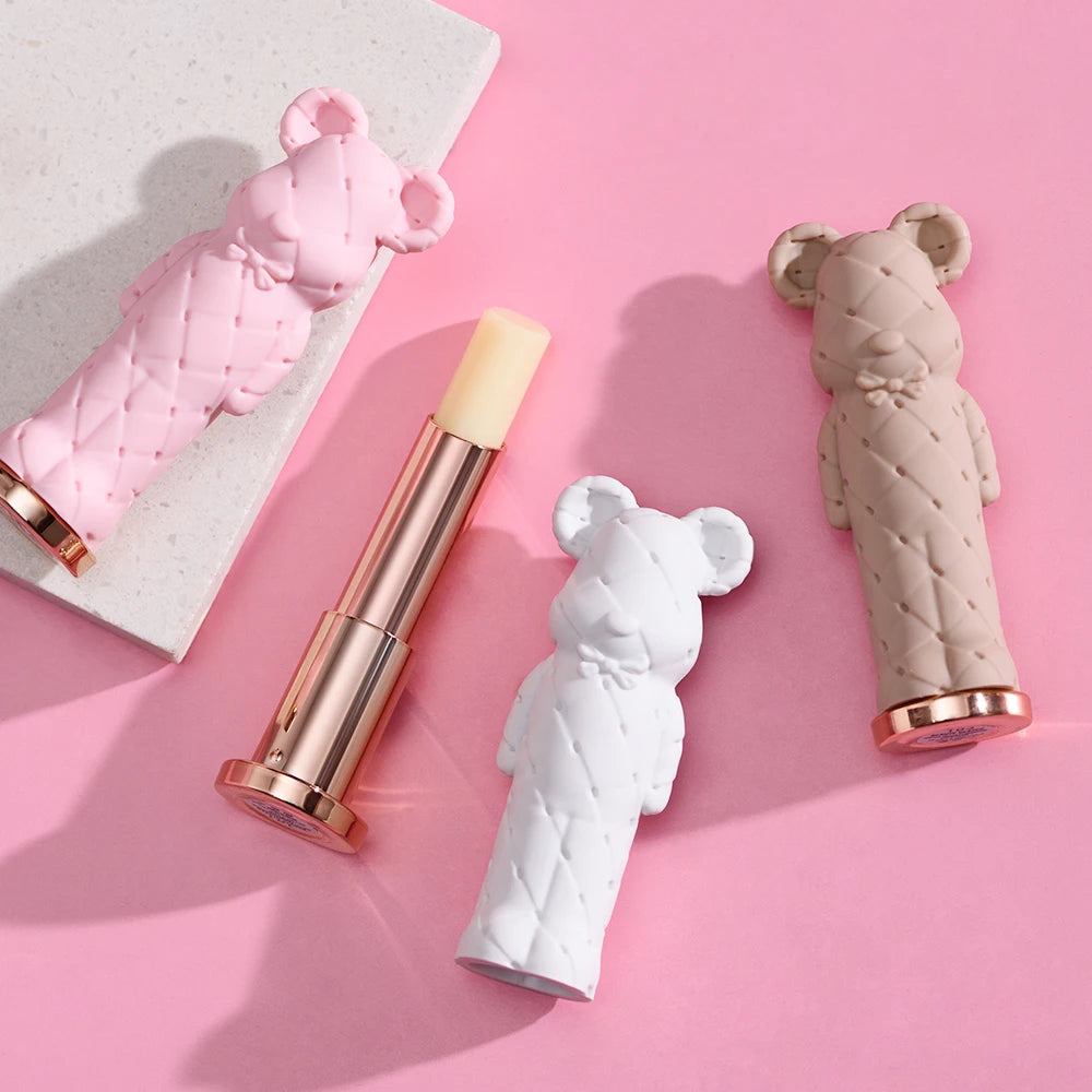 Beauty Glazed Bear Moisturizing Lipstick,Colored Lip Balm,Nourishing Lip stick,Easy To Color,Watery