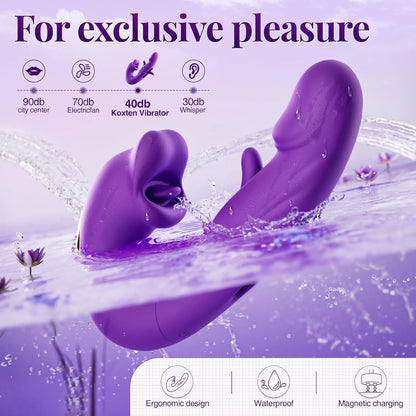 Thrusting Vibrator for Women – 7 Modes Flapping, Licking & Vibration Pleasure Toy