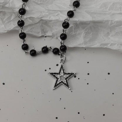 Gothic Bat Cross Dark Pendant Necklace