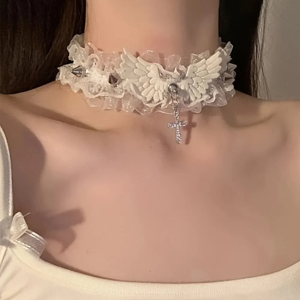 Gothic Punk Adjustable Clavicle Collar Necklace