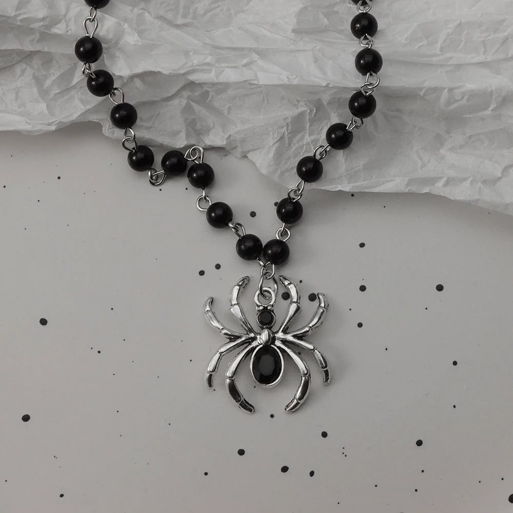 Gothic Bat Cross Dark Pendant Necklace