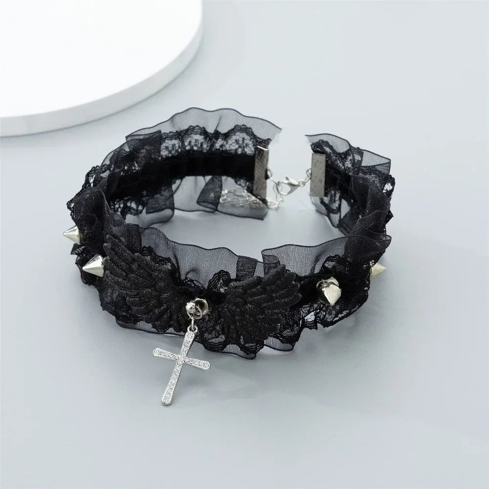 Gothic Punk Adjustable Clavicle Collar Necklace