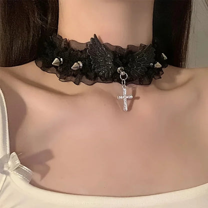Gothic Punk Adjustable Clavicle Collar Necklace