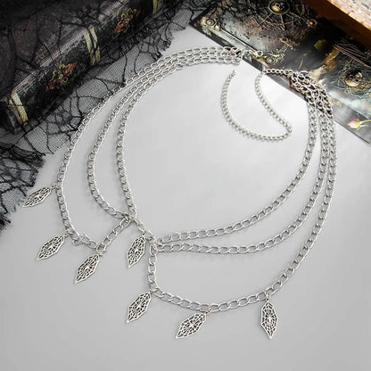 Gothic Multi-Layer Metal Belly Waist Chain