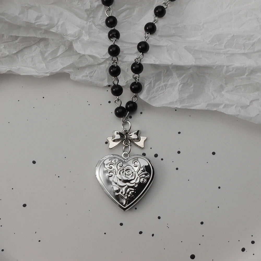 Gothic Bat Cross Dark Pendant Necklace