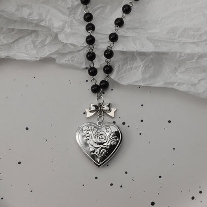 Gothic Bat Cross Dark Pendant Necklace