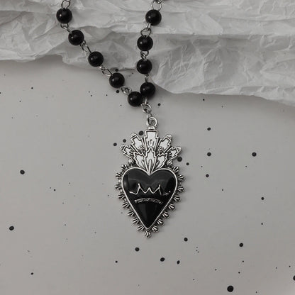 Gothic Bat Cross Dark Pendant Necklace