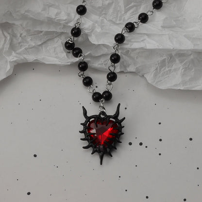 Gothic Bat Cross Dark Pendant Necklace