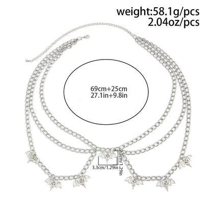 Gothic Multi-Layer Metal Belly Waist Chain