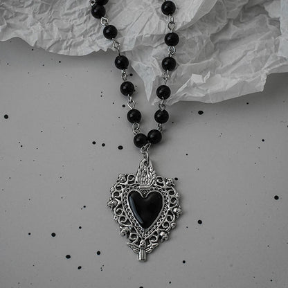 Gothic Bat Cross Dark Pendant Necklace