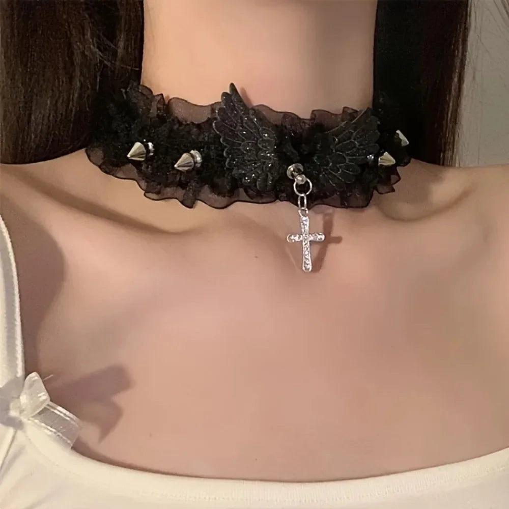 Gothic Punk Adjustable Clavicle Collar Necklace