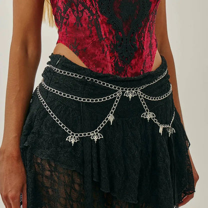 Gothic Multi-Layer Metal Belly Waist Chain